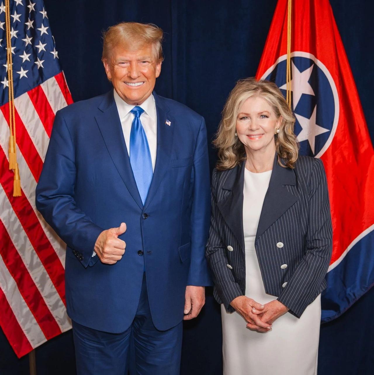 美国田纳西州州长共和党候选人玛莎·布莱克本威胁要通过一份选区划分操纵地图，这将使