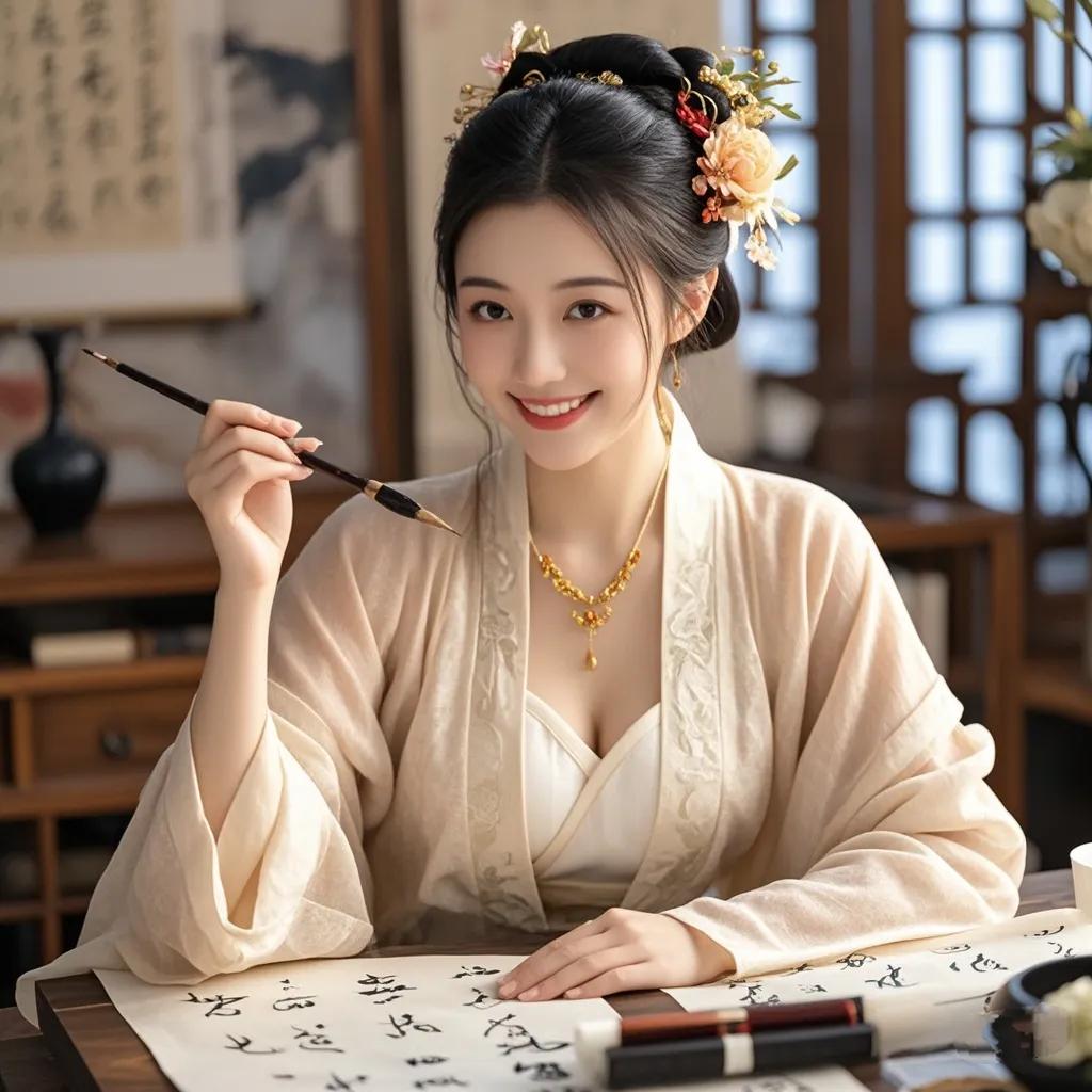 《宝钗赋》
 
观宝钗者，宛如空谷幽兰，静雅端庄。生于富贵之家，却无娇纵之态。其