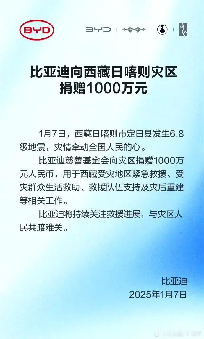 吉利、长城、比亚迪谁更出色? 
比亚迪带头捐款了，1000万，吉利紧跟其后，也是