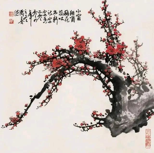 作者有厚实的书法功底，在传统技法的基础上，努力把西画的透视、明暗、空间、质感等表