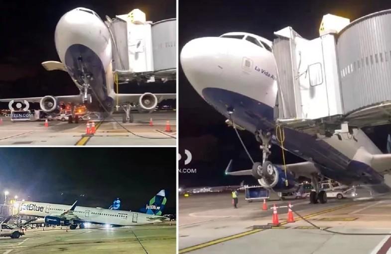 美国捷蓝航空（JetBlue）表示，该公司一架客机近日在纽约市肯尼迪国际机场卸货