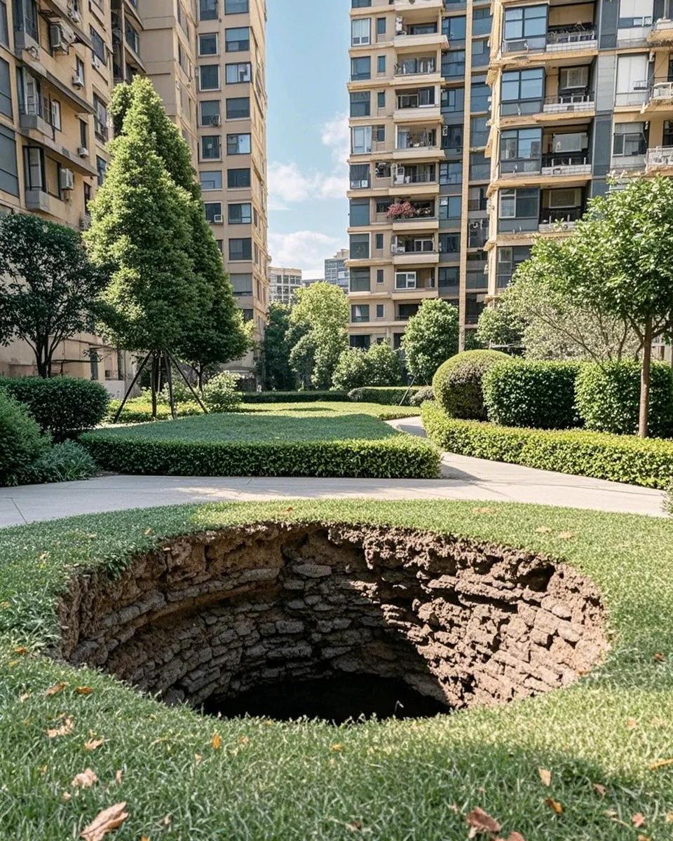 小区绿化带隐藏大深坑，男子捡鞋子不慎坠亡！重庆这个卢先生下楼捡个鞋，就这么掉进绿