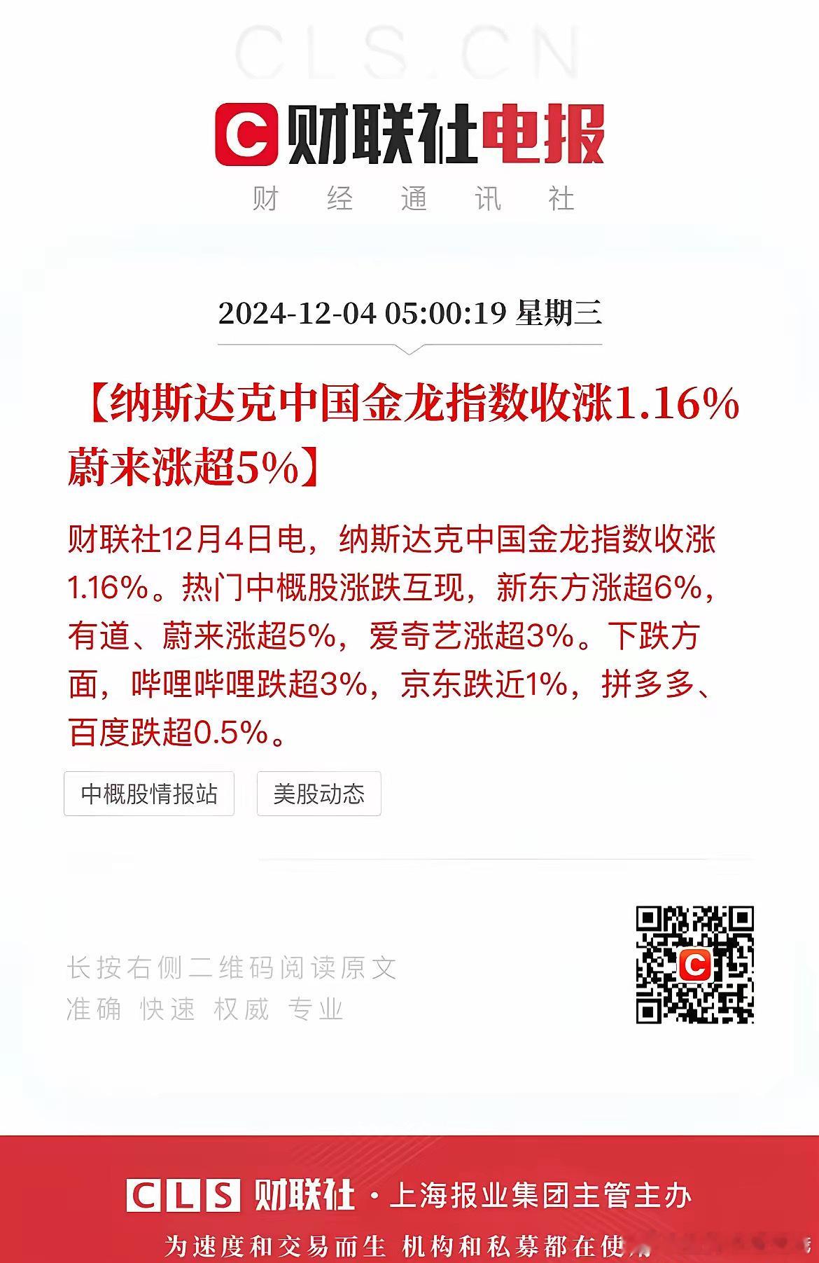 纳斯达克中国金龙指数已经连续上涨多日，A股的骨气今日需要考验。 尤其是关于四大协