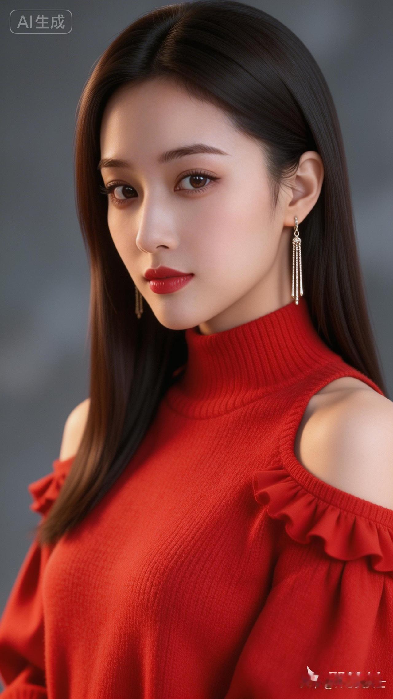 红衣少女，优雅迷人，时尚穿搭指南