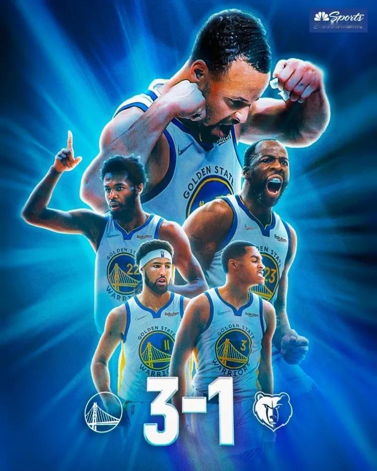 凭借库里末节的18分，勇士在主场逆战灰熊，最终101-98拿下系列赛第三场胜利，