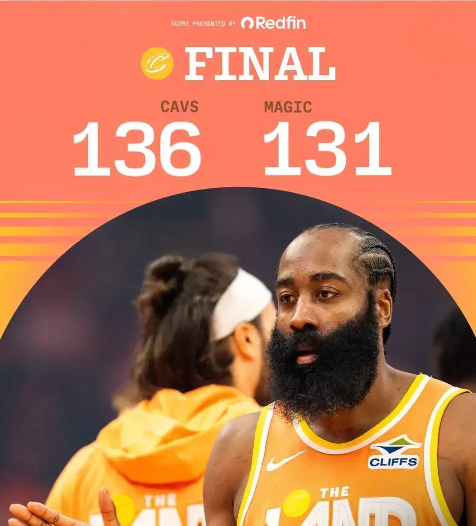 北京时间3月25日凌晨，骑士主场136比131险胜魔术拿下4连胜，却在终场前0.