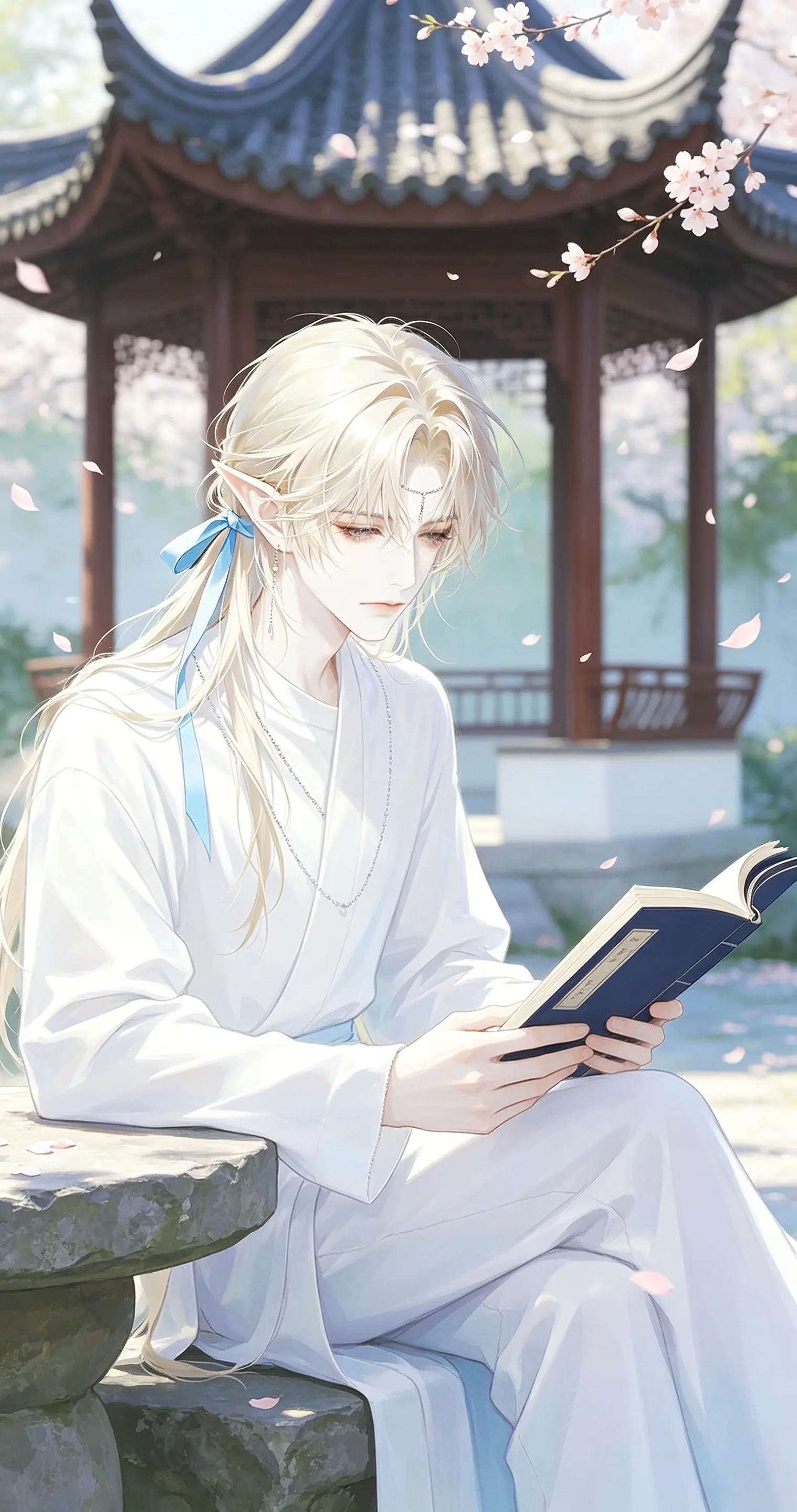 AI去水印男主写真 ai创作 白毛仙品