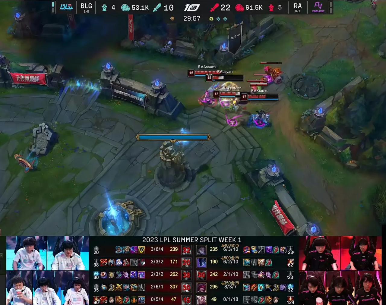 搞笑弹幕：RA：打赢两个LCK队闹麻了

Bin哥如果退役，请他一定要加入虎牙四