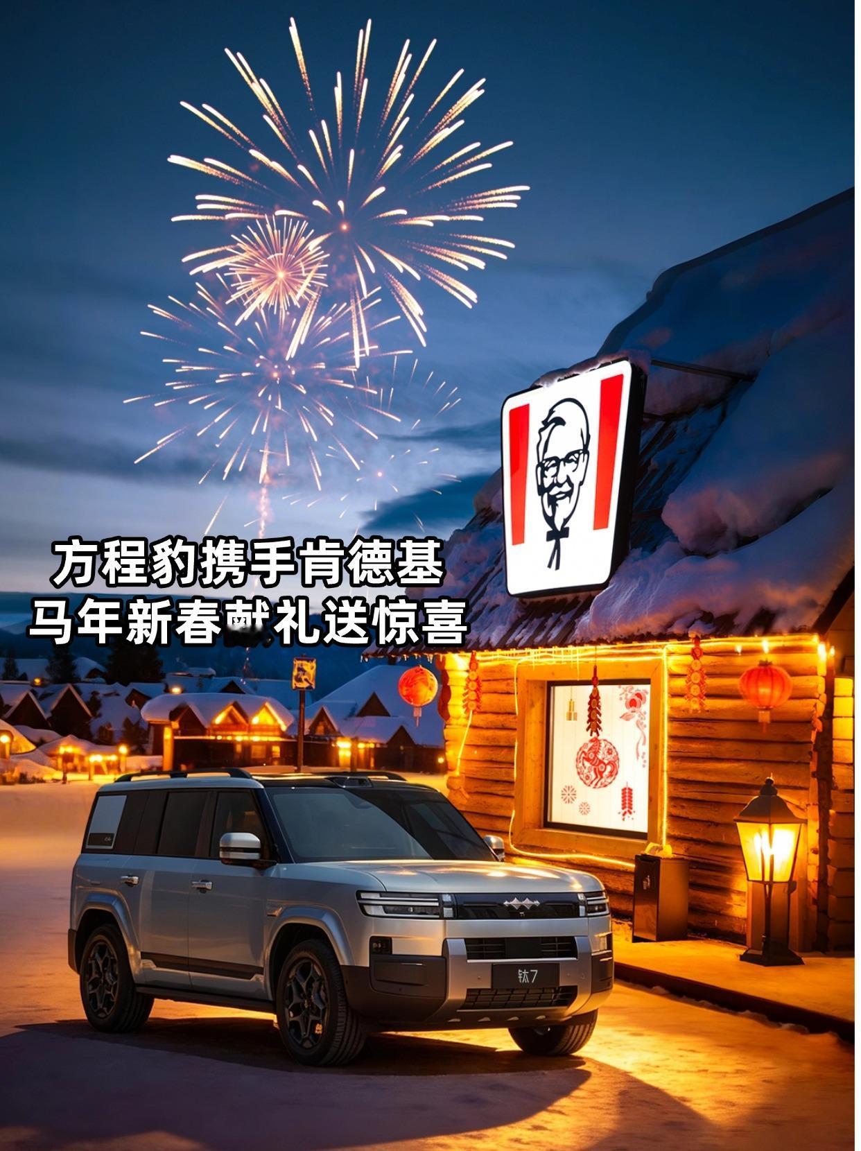 年味速取 好运豹发｜方程豹携手肯德基，马年新春献礼送惊喜
方程豹与肯德基于2月1