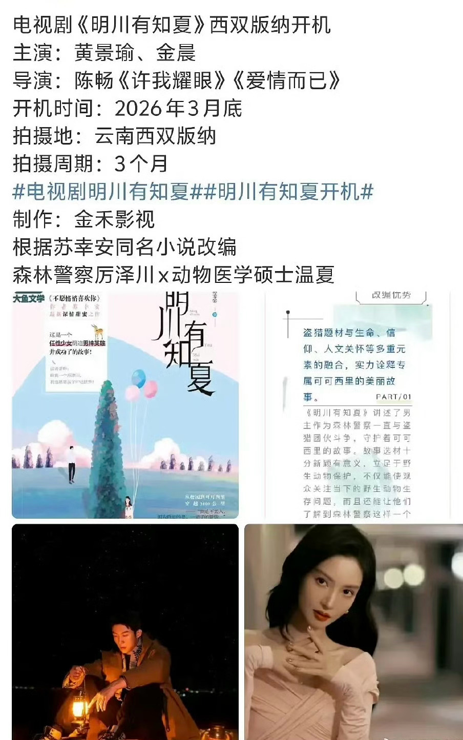 曝金晨肇事逃逸 金晨手上还有好多项目呢 在拍的有骗骗喜欢你2 还是现在就出发的常