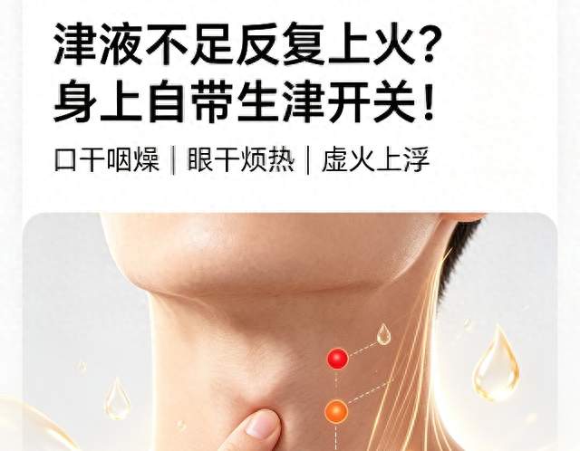 津液不足反复上火？身上自带“生津开关”！补足津液，虚火自消