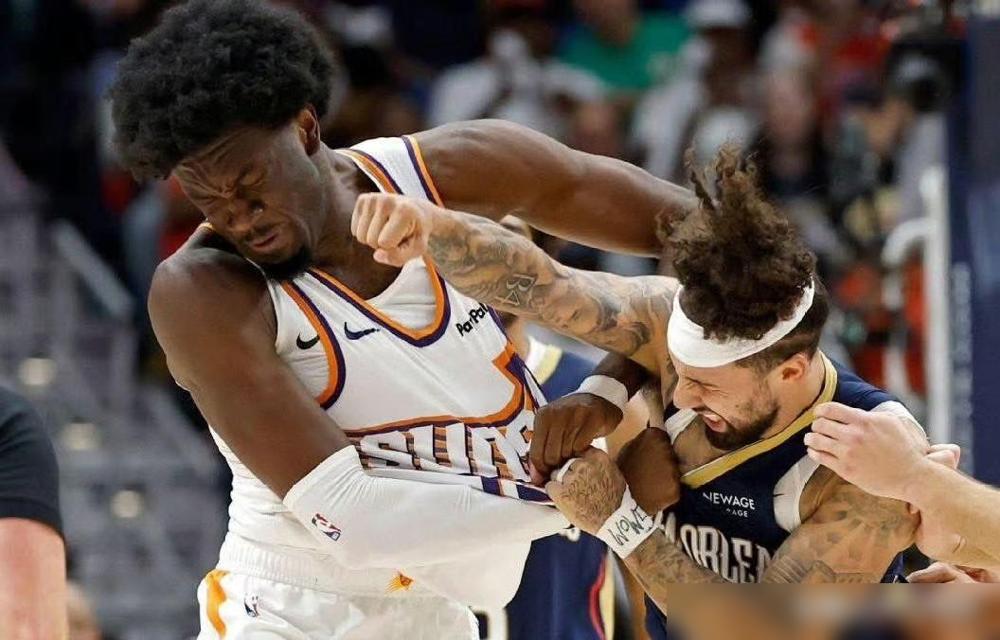 力度如何？罚单出来了！今天，NBA官方宣布，对昨天太阳队和鹈鹕队赛场的斗殴行为作