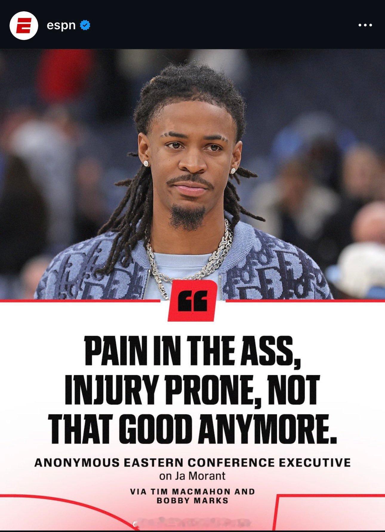 荒谬至极！一位匿名NBA高管在ESPN对莫兰特的评价…屏蔽掉这些浮云，打铁还需自