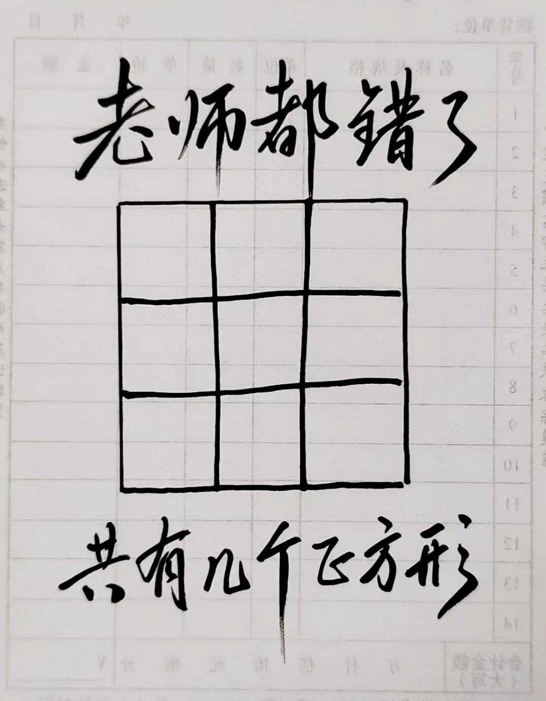 只有细心的人才能数对的一道题，你能数清楚嘛？
请问图中共有几个正方形？