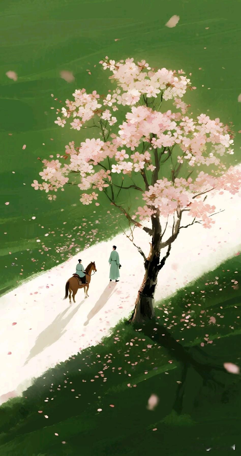 《情缘如露，顺天应时》

初见似花绽春山，久处若云过秋涧。
浓时星月可同辉，淡后