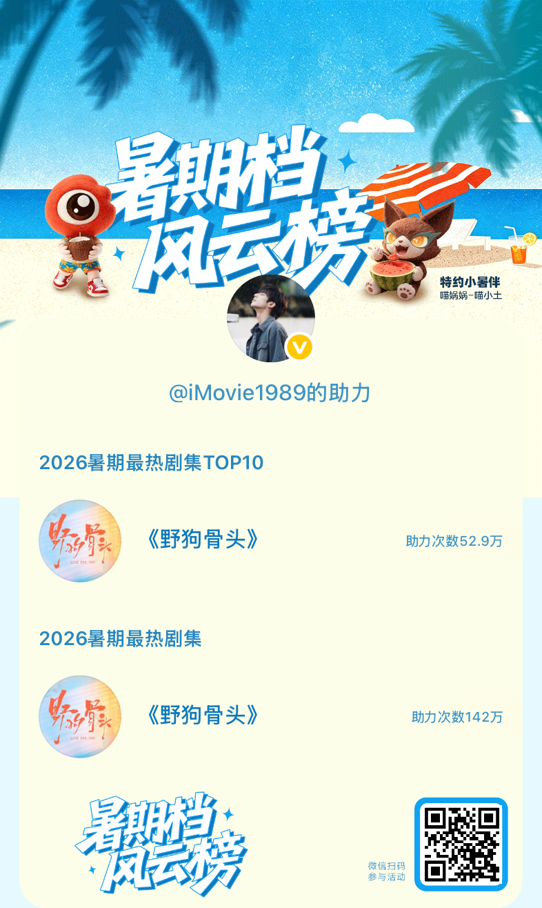【暑期档风云榜】活动进行中，快来助力你喜欢的剧集成为今夏最热！2026暑期最热剧