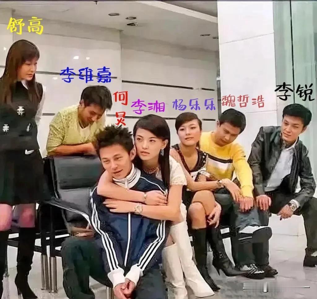 那时的何炅看起来真青涩，被李湘抱害羞了[捂脸]