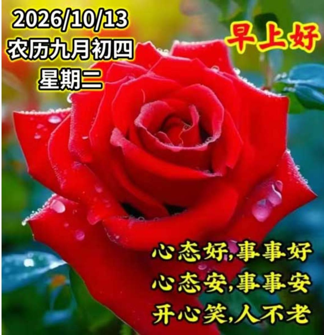 金秋十月喜气盈，
秋色宜人福满门；
岁月静好无忧虑，
秋高气爽精神爽；
一日之计