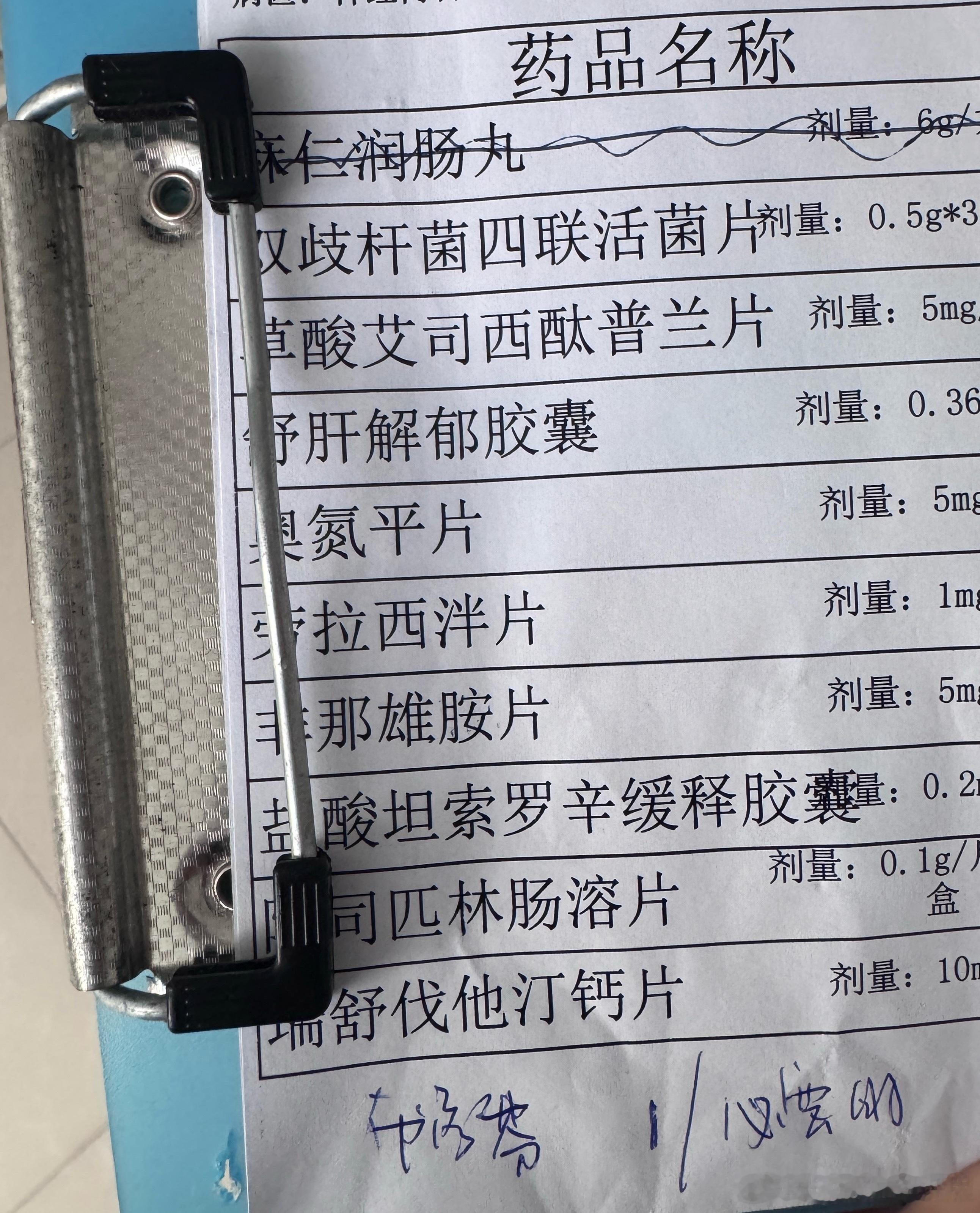 看了下我爷爷的药单，好几样我都认识，是抗抑郁抗焦虑的药。原来老年人有时候也不是故