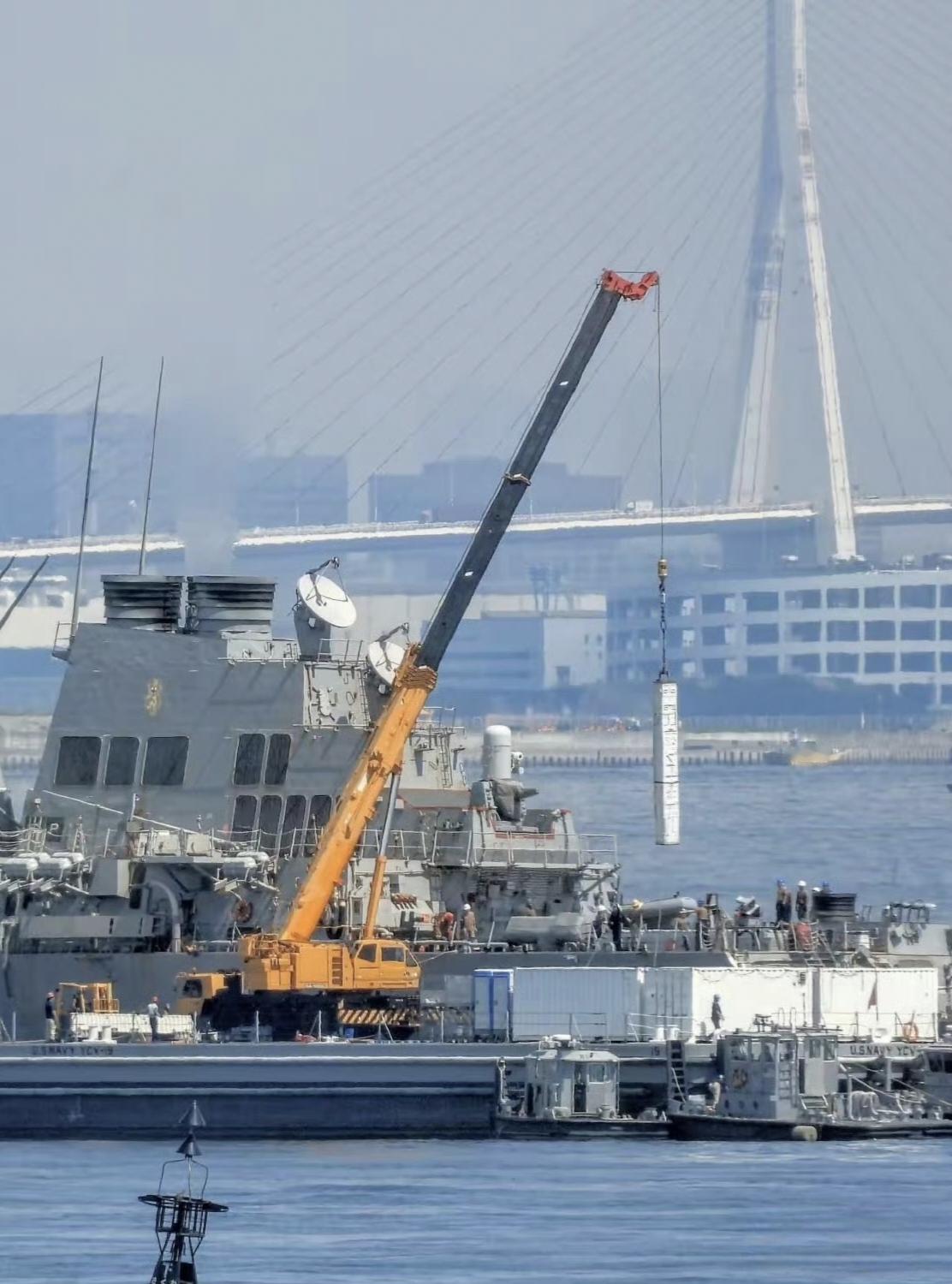本福德号在横须贺进行“扯蛋”维修！在南沙海域断电“静默”4天之久后，该舰辗转回到