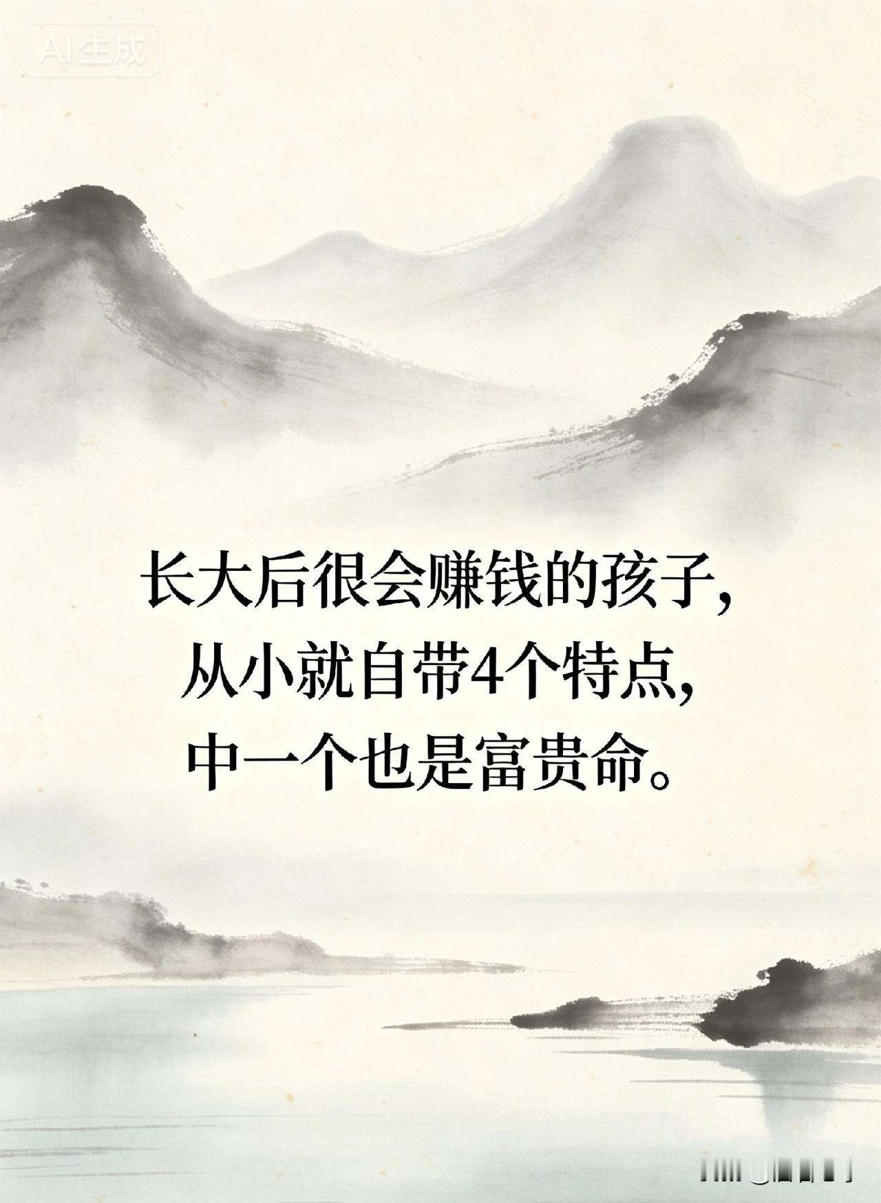 长大后很会赚钱的孩子，从小就自带4个特点，中一个也是富贵命。

你有没有发现，身