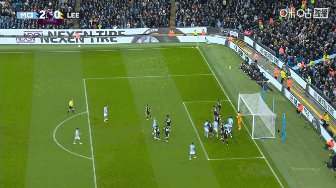 格瓦迪奥尔补射破门！！！曼城2-0扩大领先！但VAR目前已介入曼城vs利兹联 英