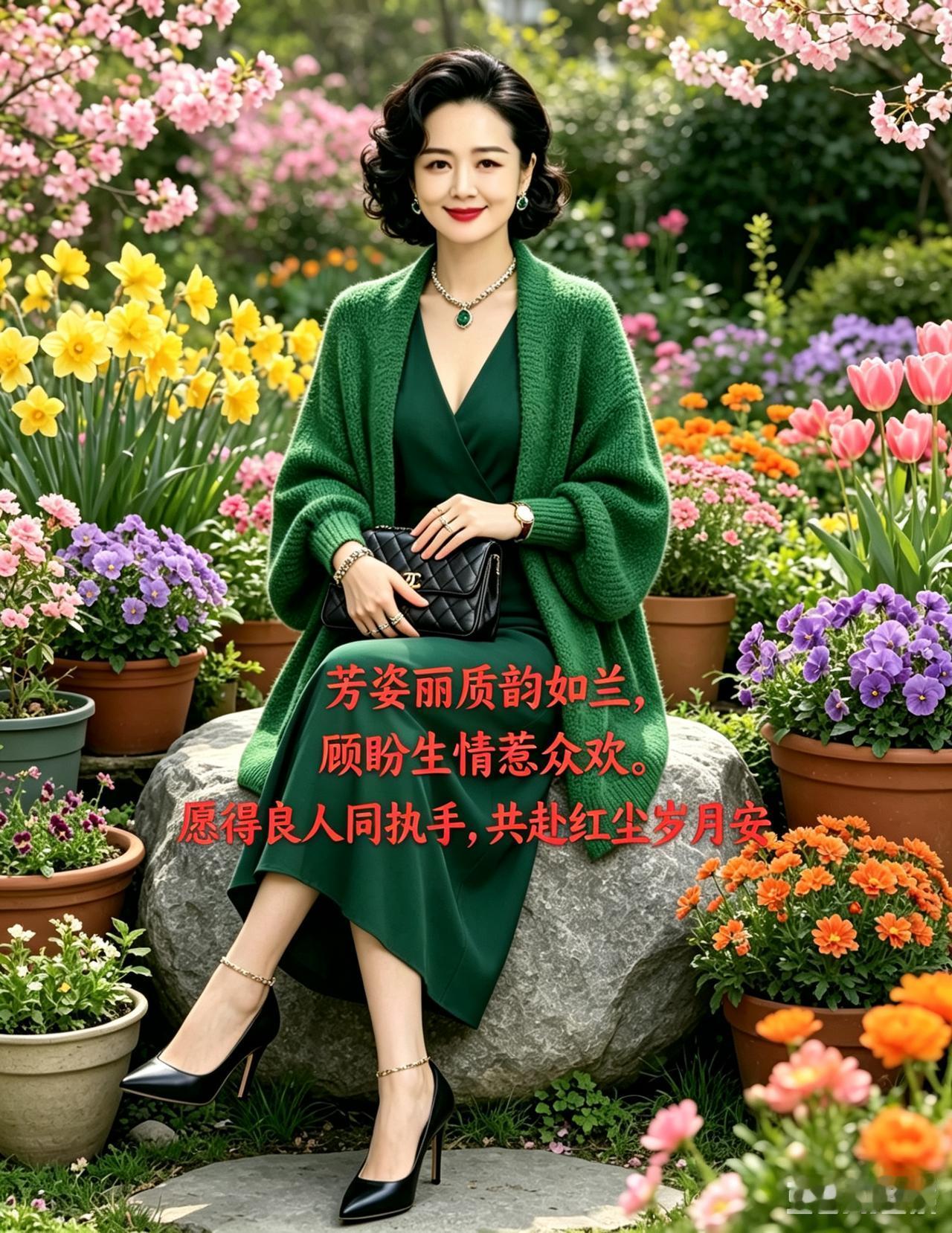 在那一片优雅的绿意里，仿佛藏着无尽的诗意。就像走进了一片静谧的竹林，翠竹摇曳，绿