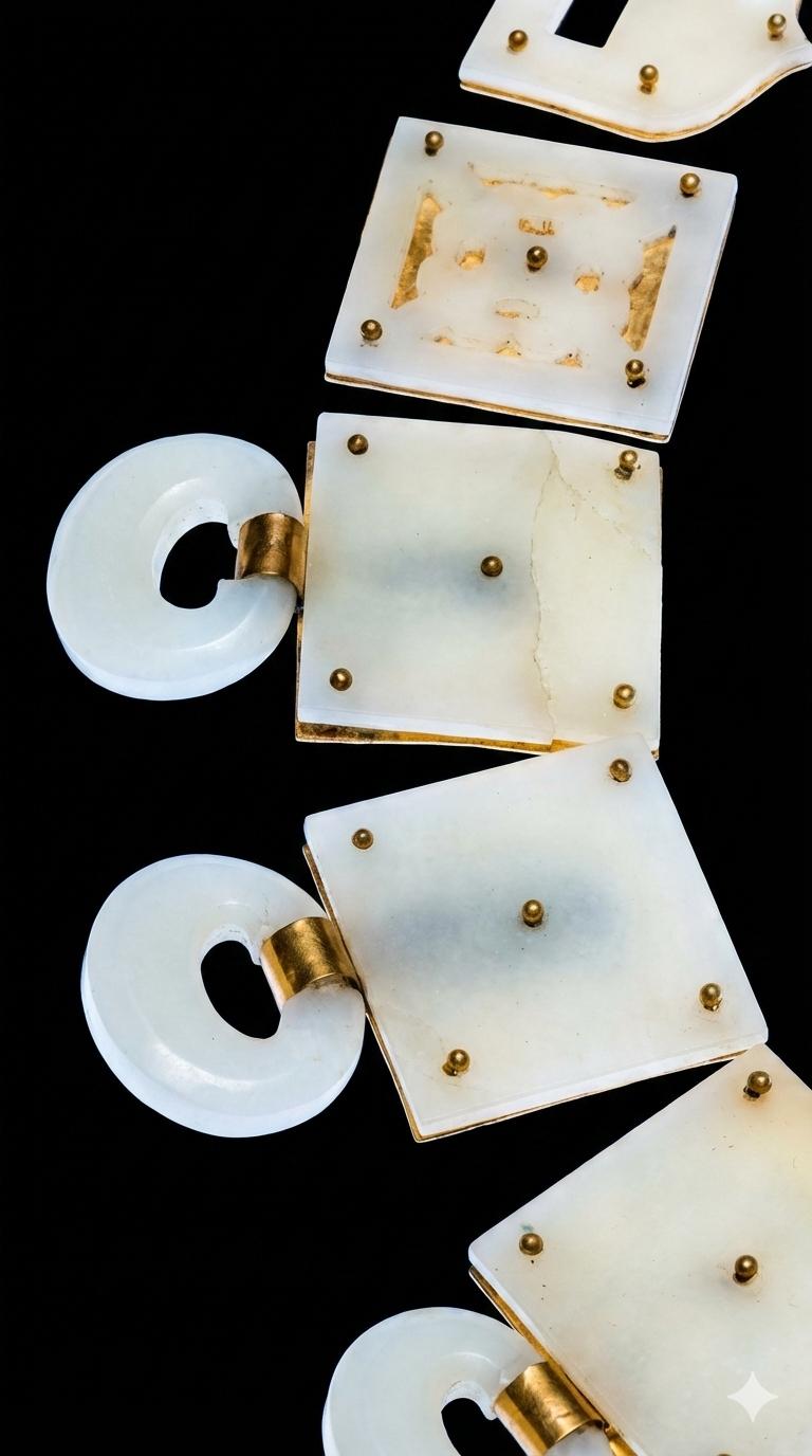 金背玉光｜隋代 · 十三銙。🌊如果说唐代窦缴带是将军凯旋时的繁花披挂...