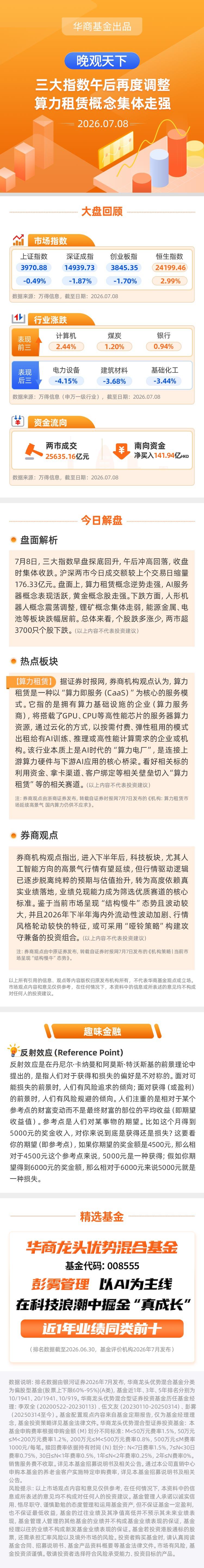 【晚观天下】三大指数午后再度调整 算力租赁概念集体走强