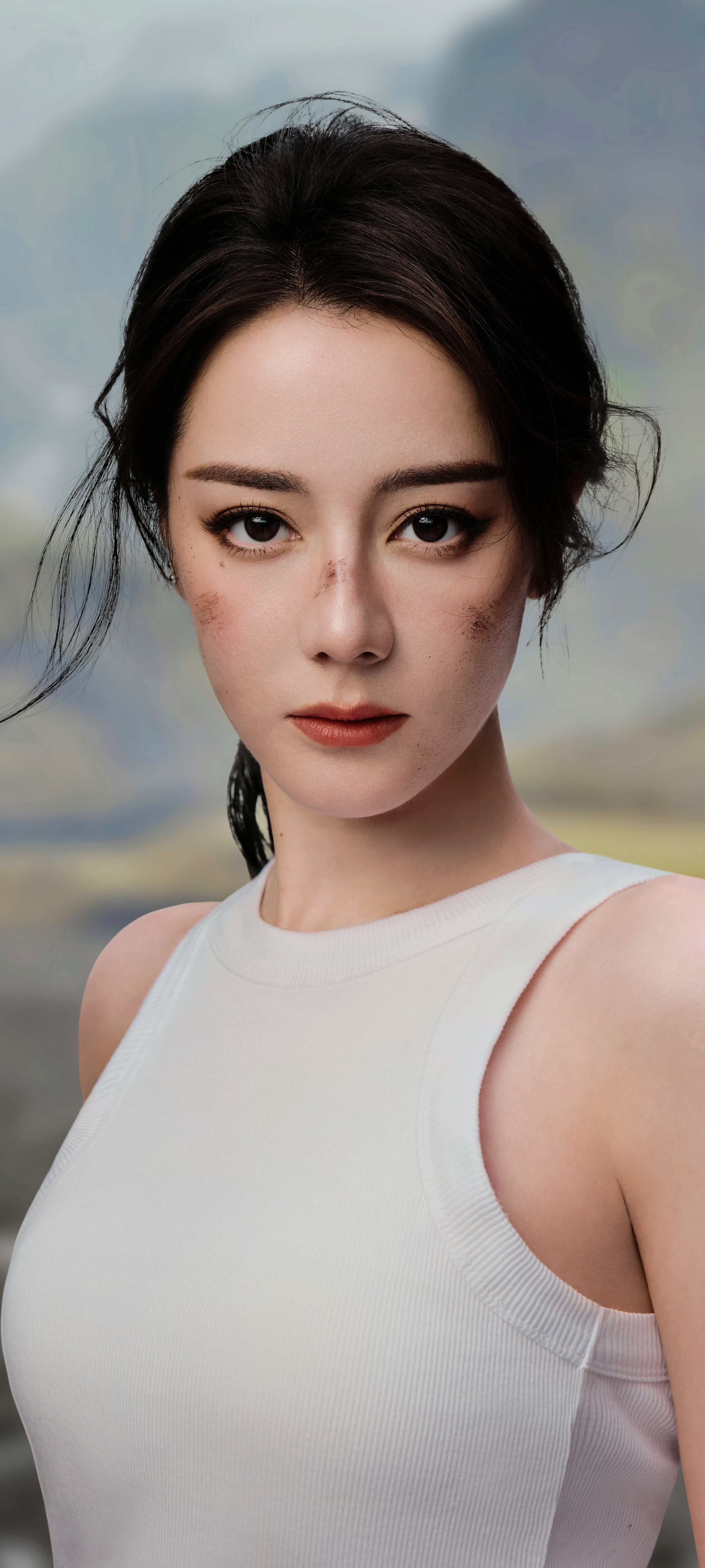 迪丽热巴旷野风沙感妆晚安❤️路虎卫士全驭代言人迪丽热巴