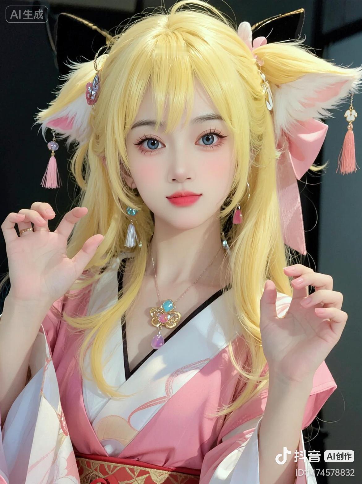 想看看大家的ai美照🤔🤔动漫coser ai打破次元壁 狐妖小狐娘 抖音玩法
