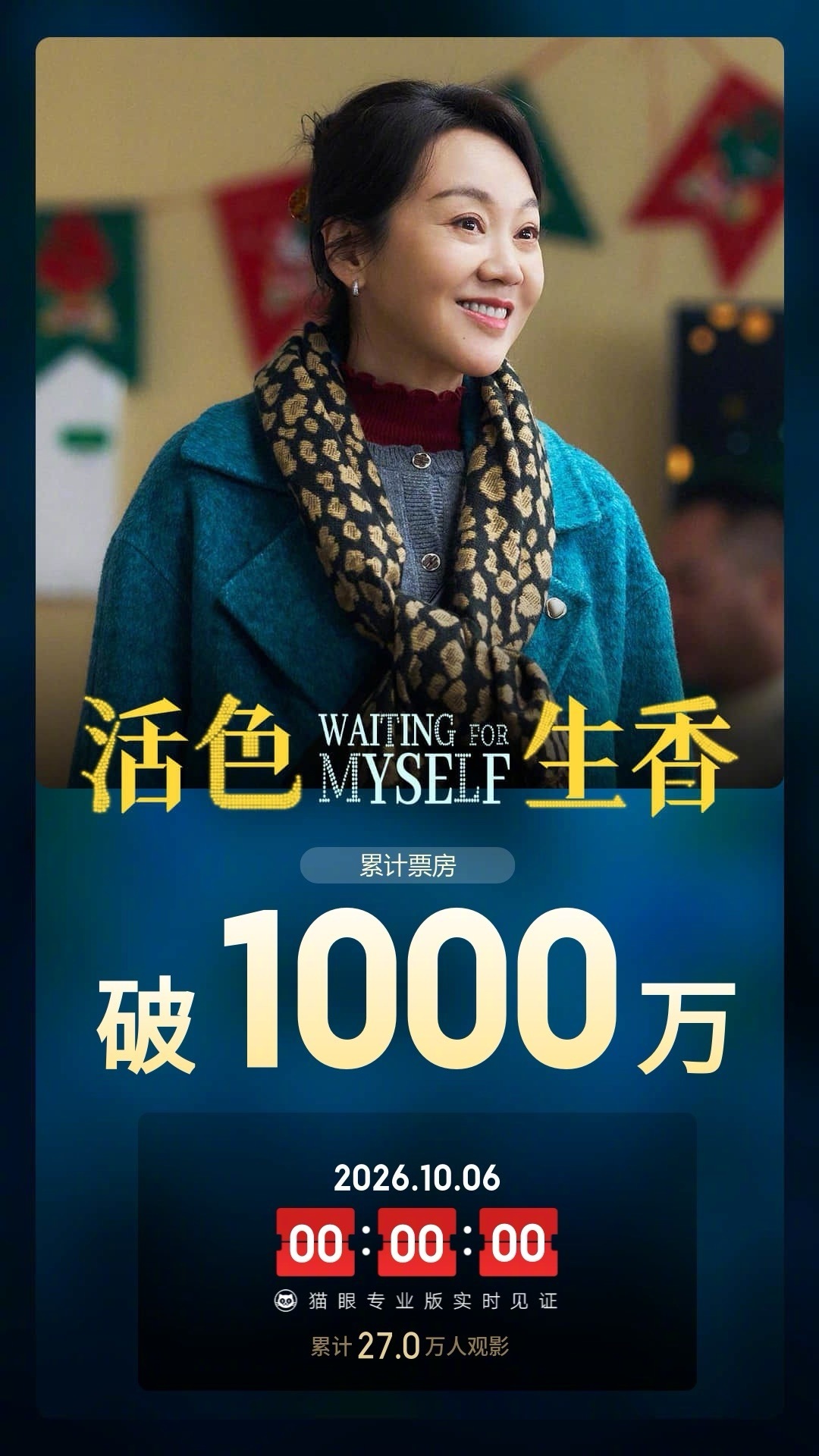 电影活色生香票房破1000万 据猫眼专业版数据，电影《活色生香》上映6天， 总票
