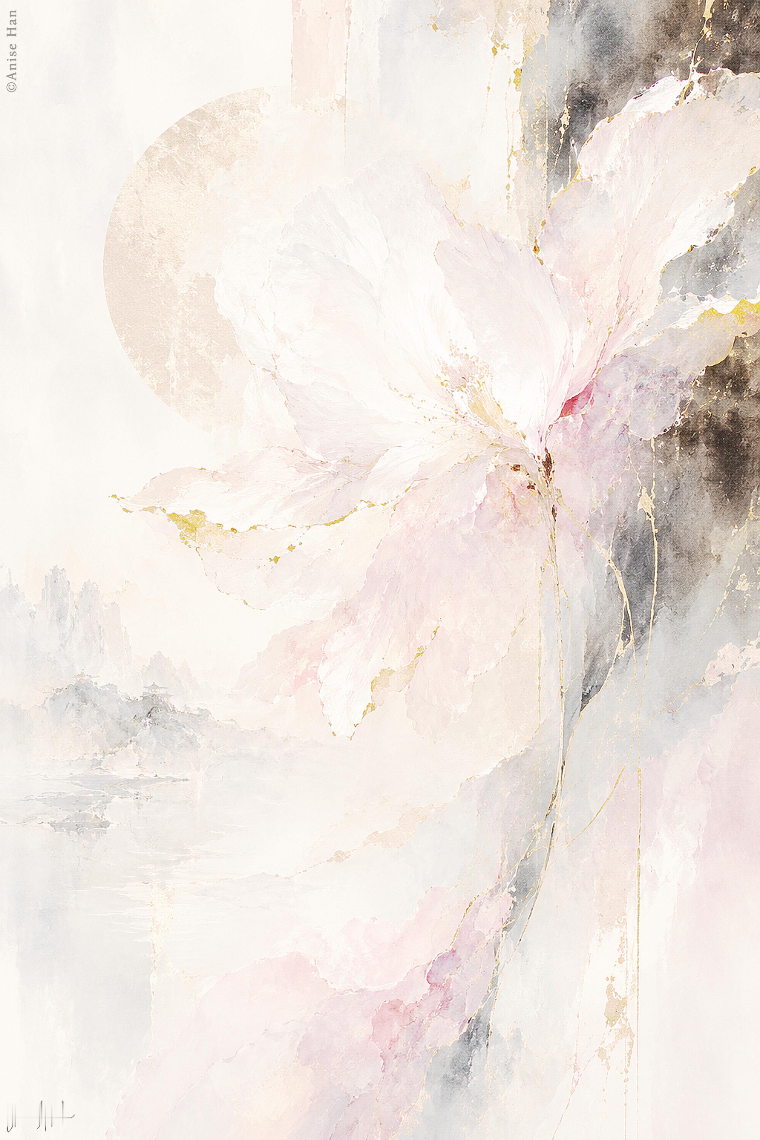 illustration 原创 数字油画淡极生艳 ​​​