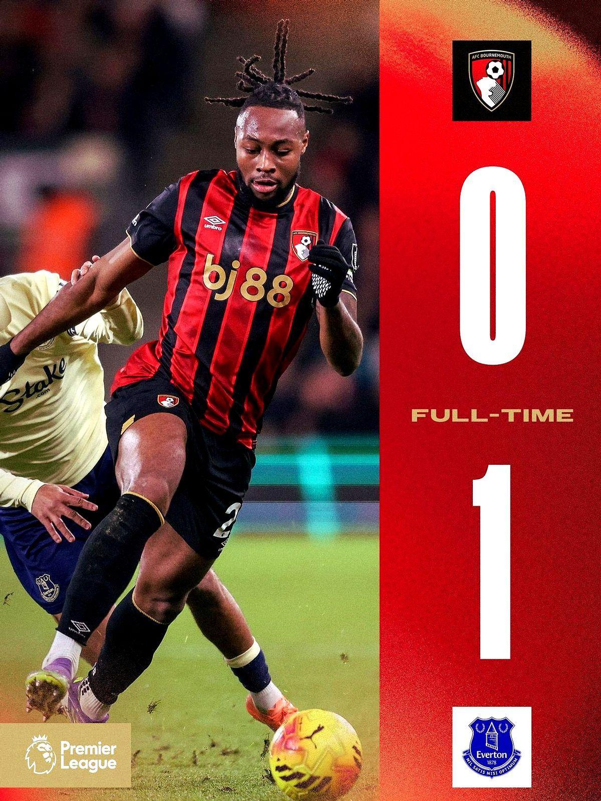 伯恩茅斯近期的表现堪称断崖式下滑。英超第14轮主场0-1不敌埃弗顿后，球队近五场