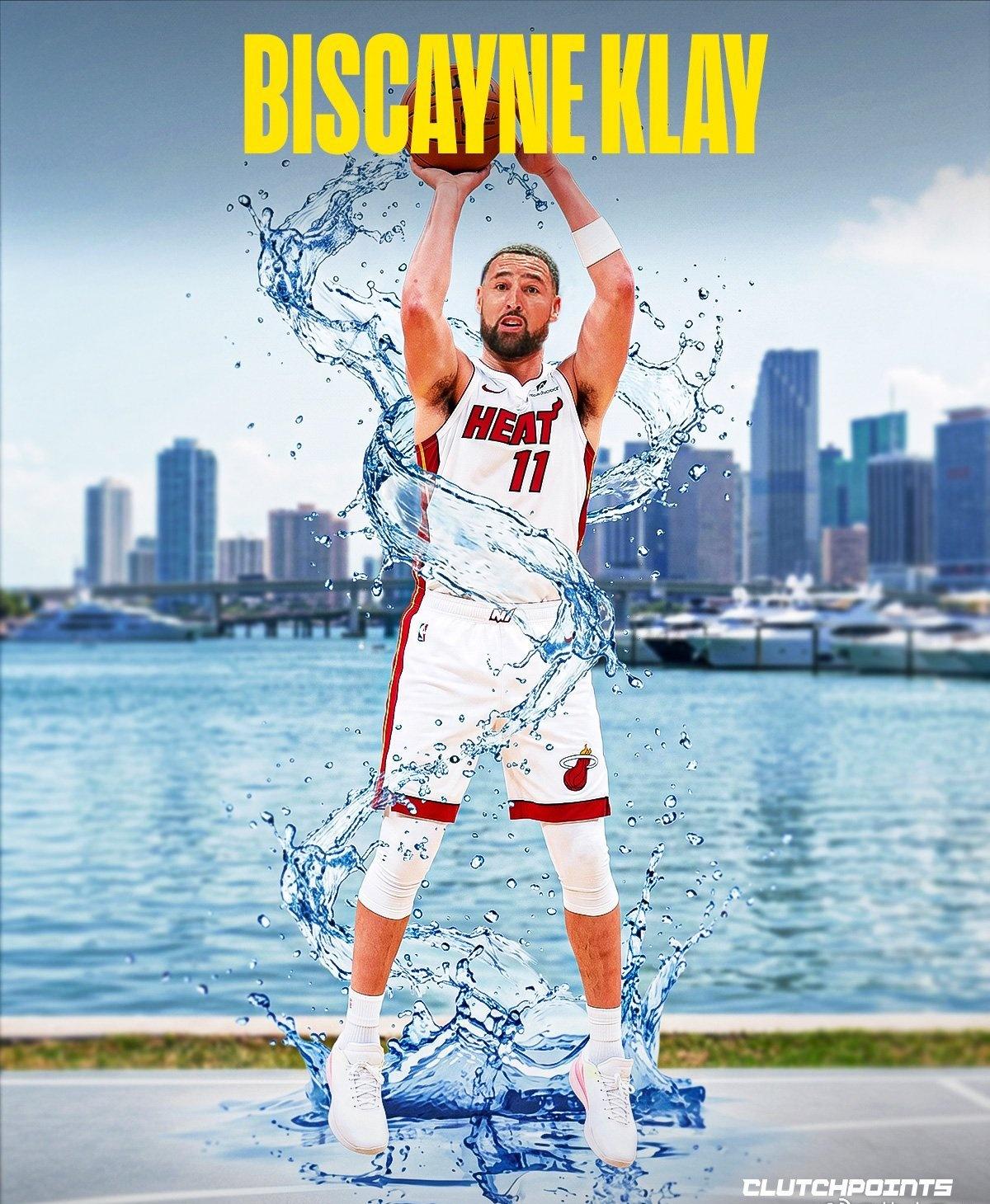 克莱正式认领自己的热火新外号——“Biscayne Klay”！🌊🔥

谈到