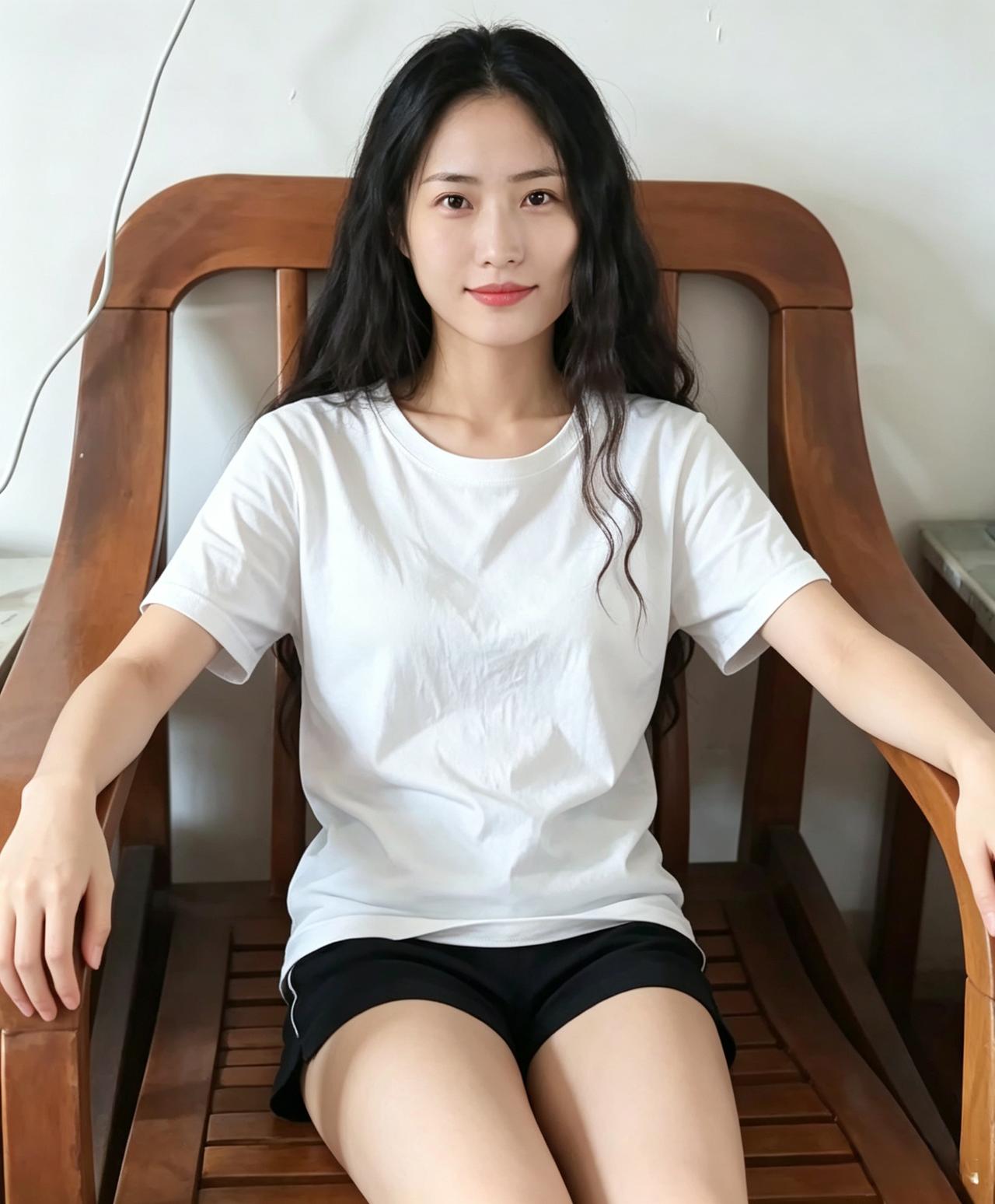 简单的白T恤
松弛的坐姿
不施浓妆的脸庞
干净得像夏天的风
惊艳从来不是喧嚣
你
