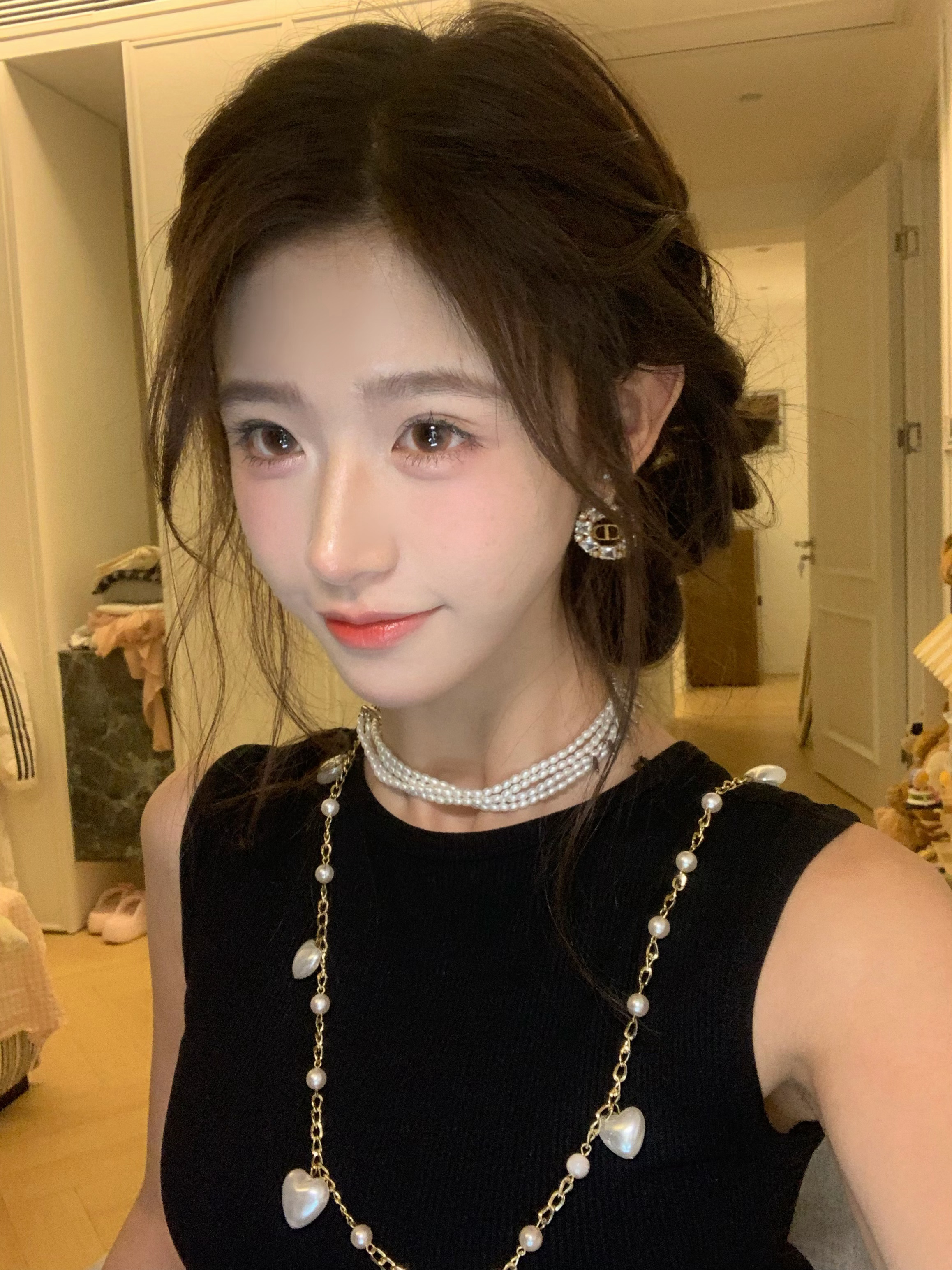 这个造型还可以 花碎花