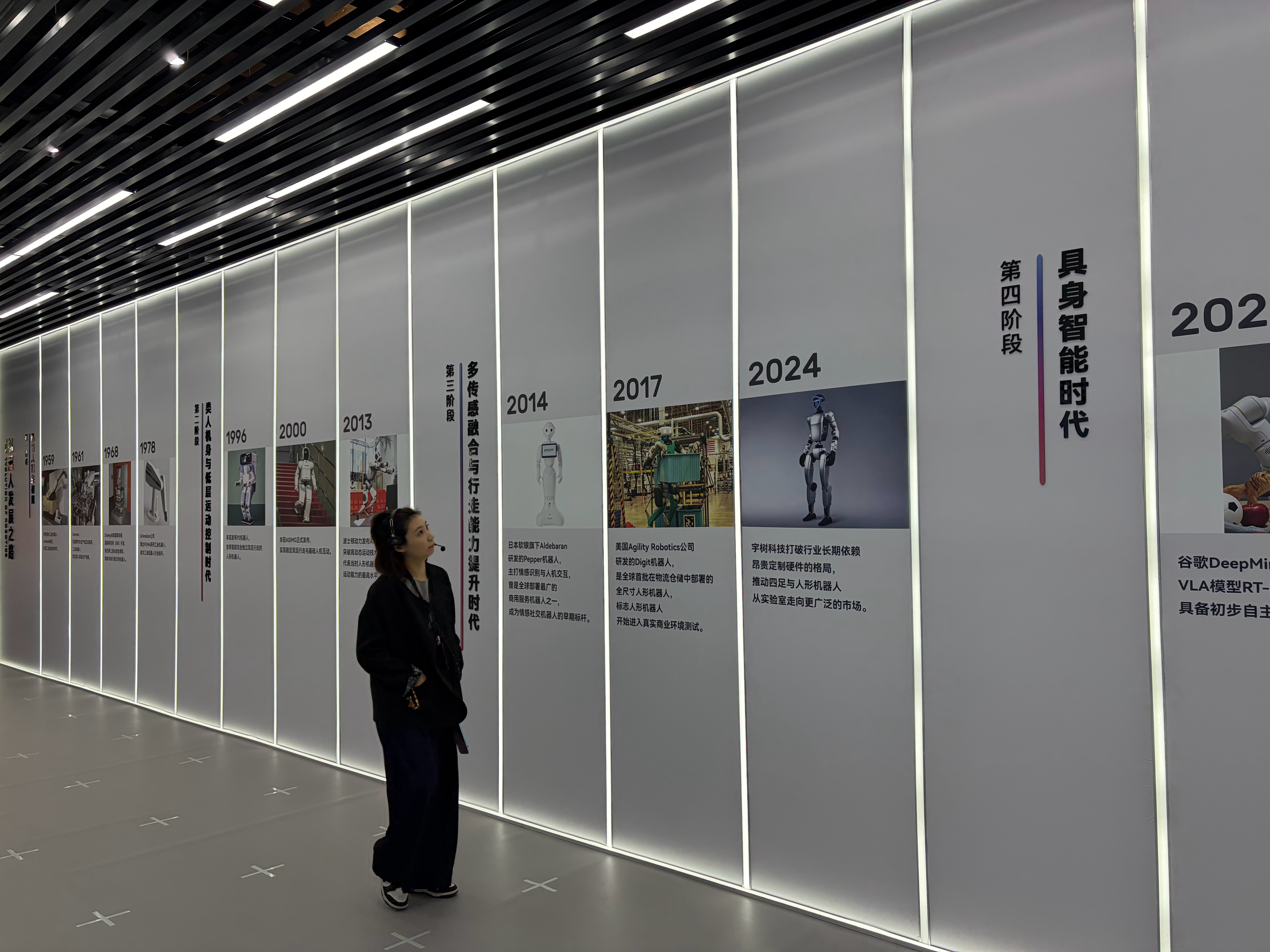 自变量 一个家庭成员的诞生机器人正在现场表演插花，看上去很轻松。第一次参加机器人