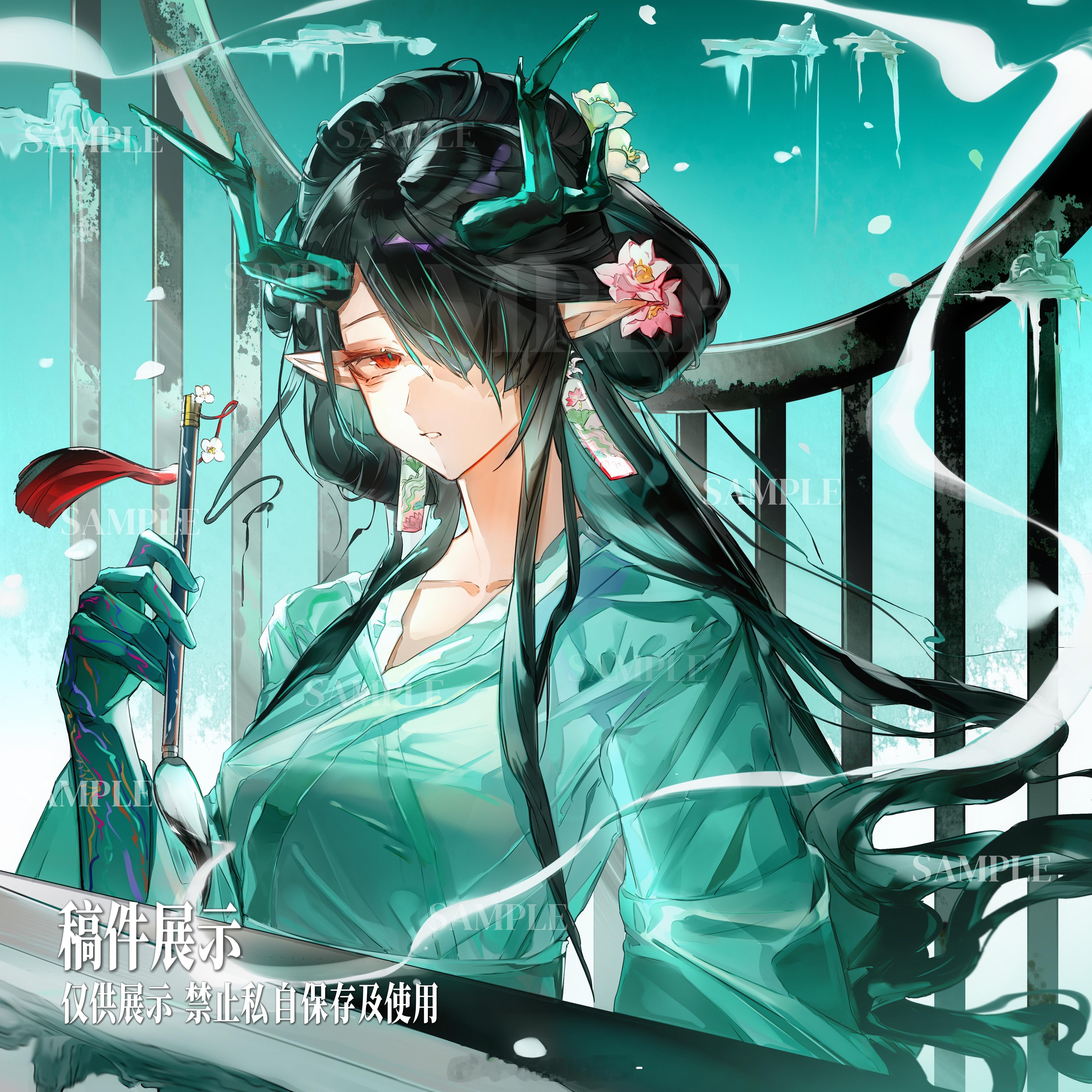 我画💚稿件展示明日方舟夕明日方舟