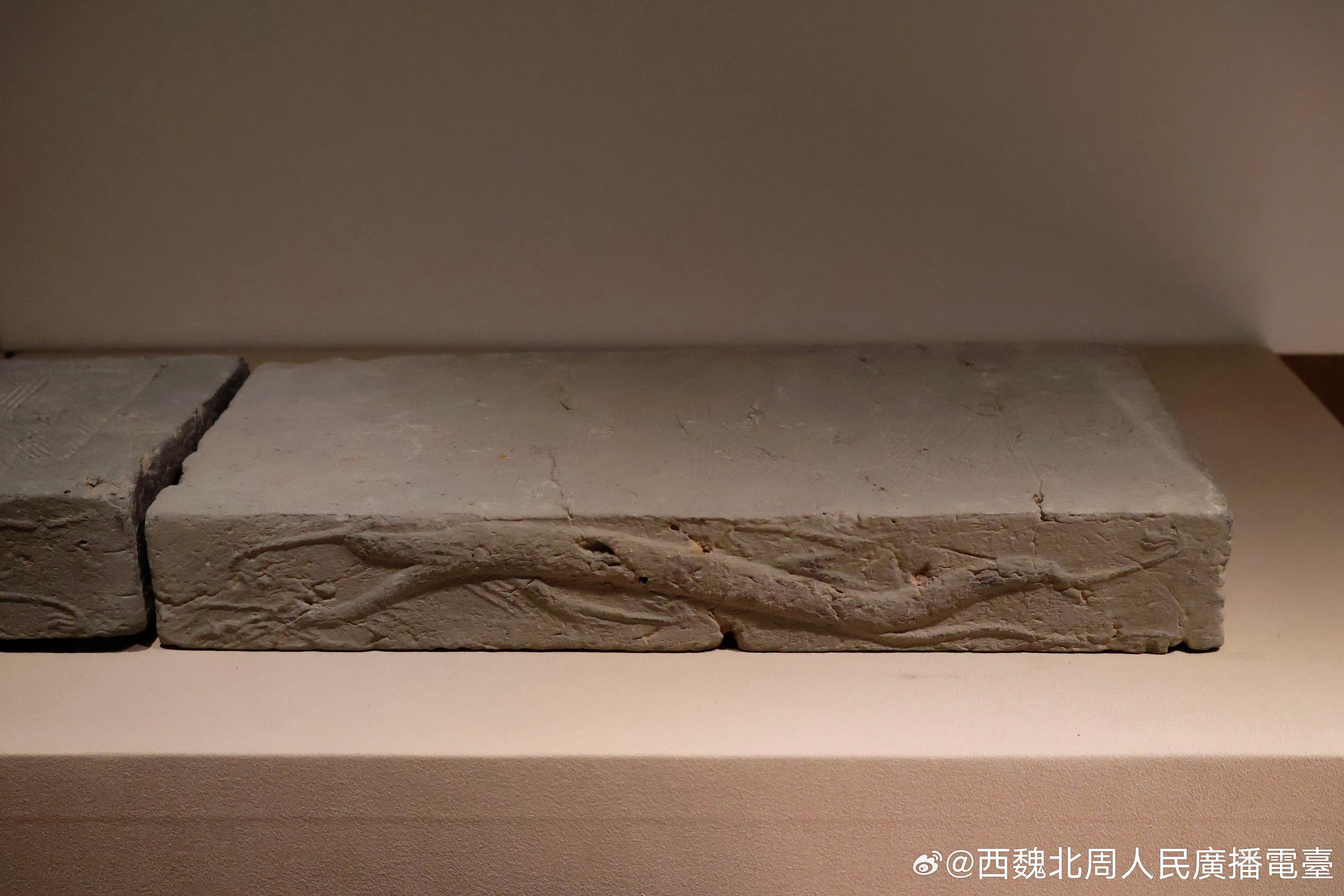 魏晋考古 龙纹砖/东晋/南京六朝博物馆藏南京雨花台区景明佳园出土 