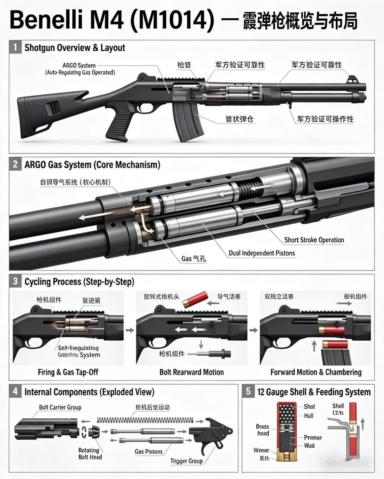 一张图看懂它的核心设计，从自动原理到供弹系统，全给你讲明白👇

🎯 美军制式