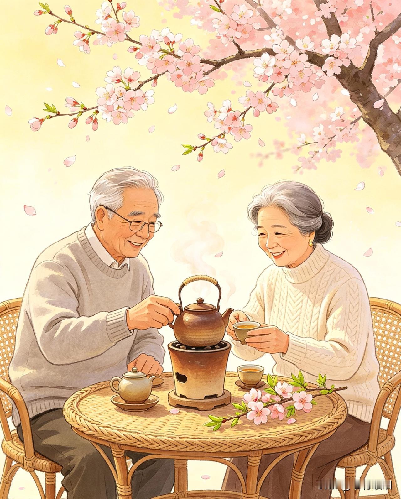 不求大富大贵，只愿四季平安。
今年春天，只想与你：
共赏一场春色，
同守一份安康