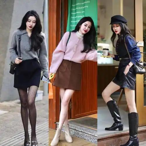 小个子女生选穿搭，得讲究技巧。像春夏出门玩，姜黄修身坑条V领针织衫配高腰阔腿西裤