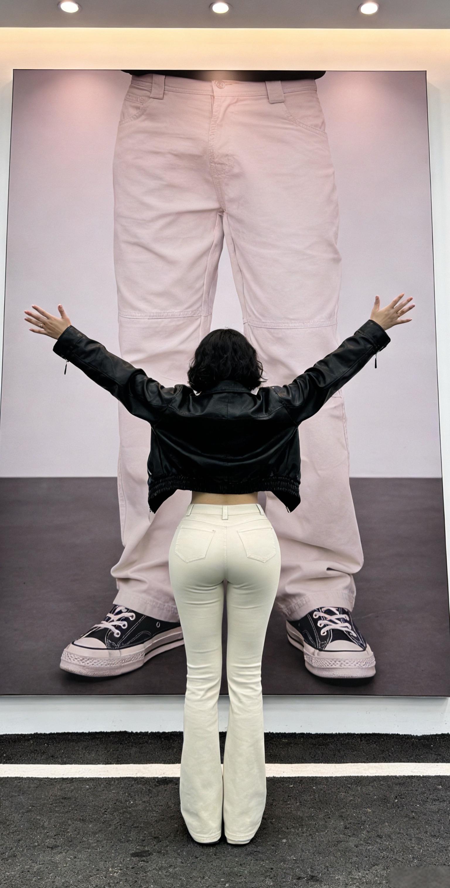 弯刀立裁拼接工装裤四季机能风可调节直筒裤简约透气休闲长裤