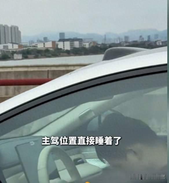 男子高速开智驾熟睡，拍摄者：多次按喇叭未能唤醒 太后怕了