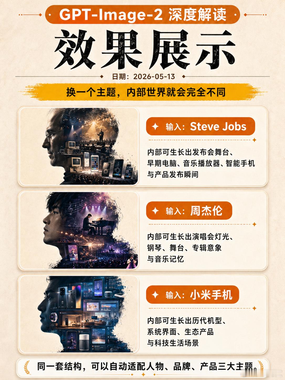 🎨 一张图讲完人物、品牌或产品的完整故事🎯 核心提示词-  剪影主体：巨大优