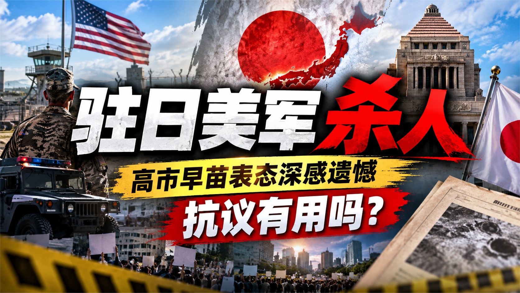 驻日美军涉嫌杀人，高市早苗表态深感遗憾，抗议有用吗？