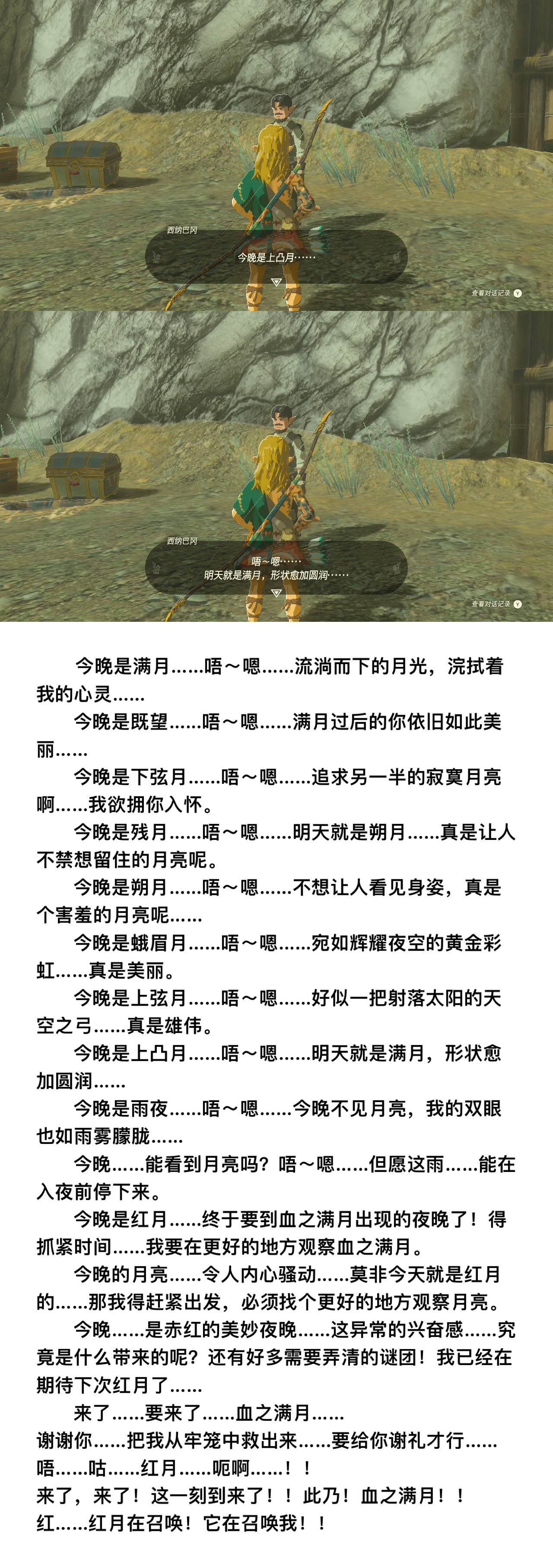 『不可思议的对话检索机制』很多海拉鲁勇者应该已经尝试过了，身穿不同衣服或者“裸奔