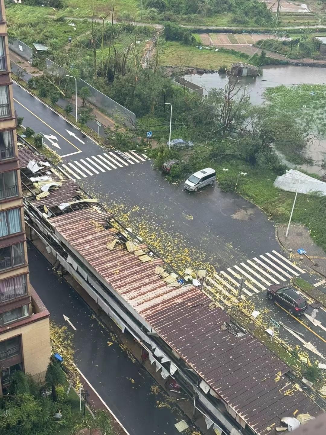 桦加沙登陆广东 看起来很刺激，北方人，还没感受过台风。但……也不太想感受。[允悲