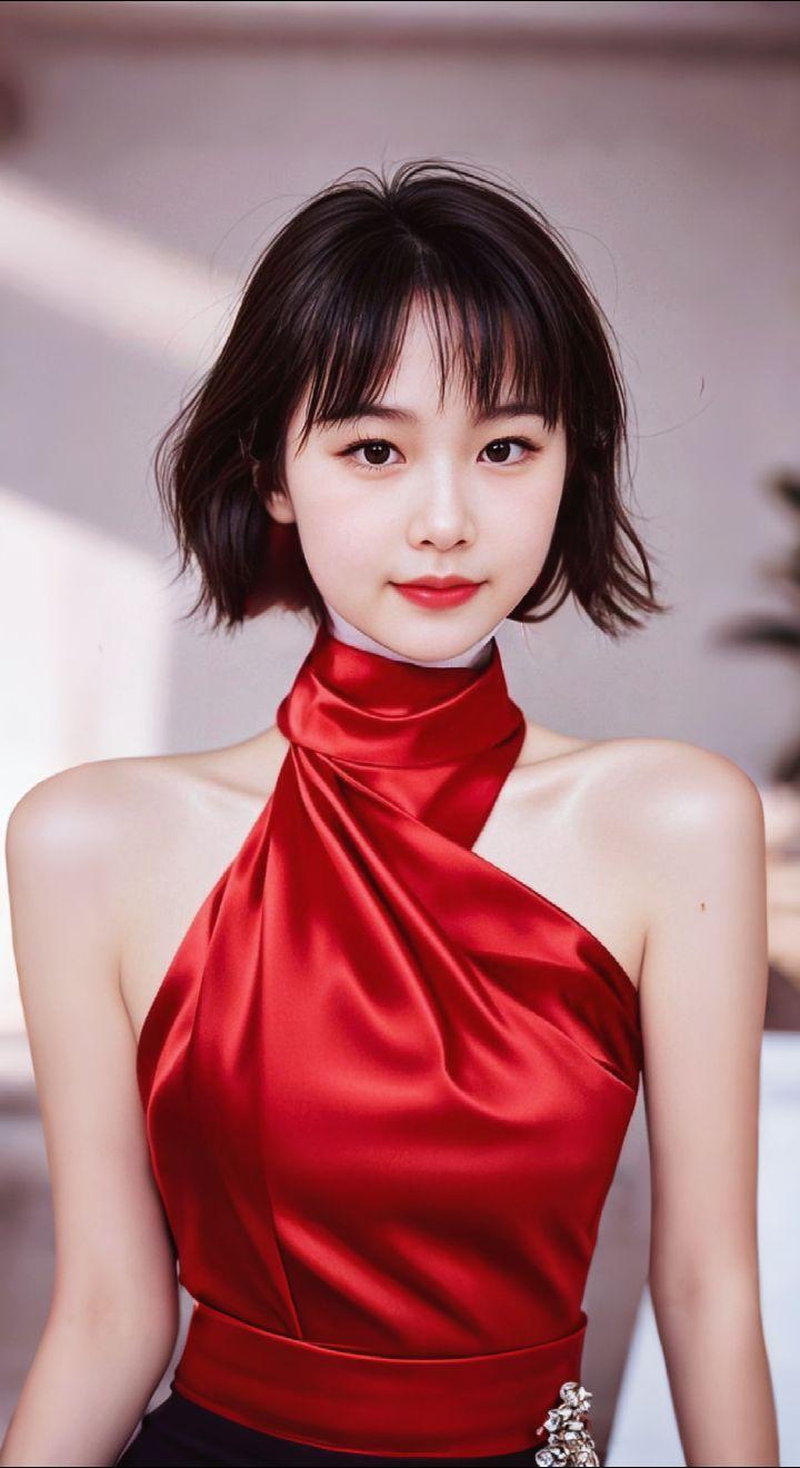 AI扩图 AI红韵佳人